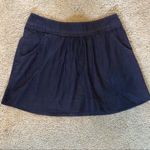 J. Crew denim look skirt with pockets size 0